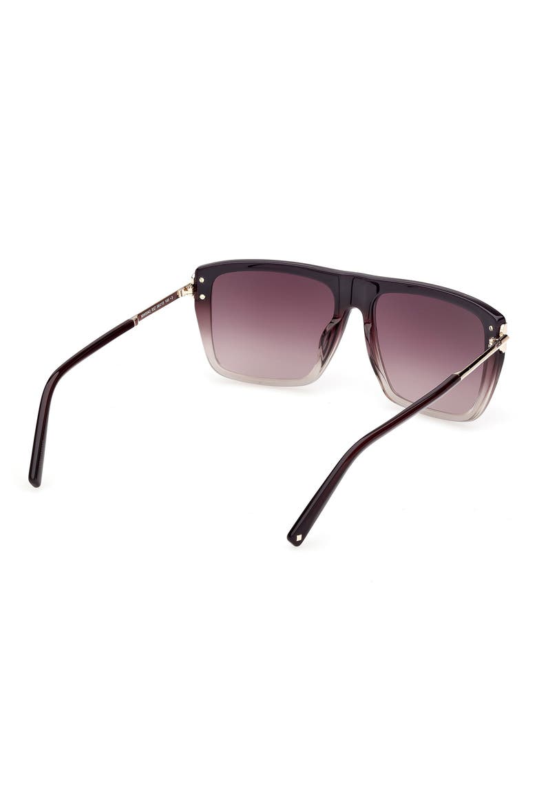 56mm Square Sunglasses, Alternate, color, PLUM CRYSTAL / GOLD / PURPLE