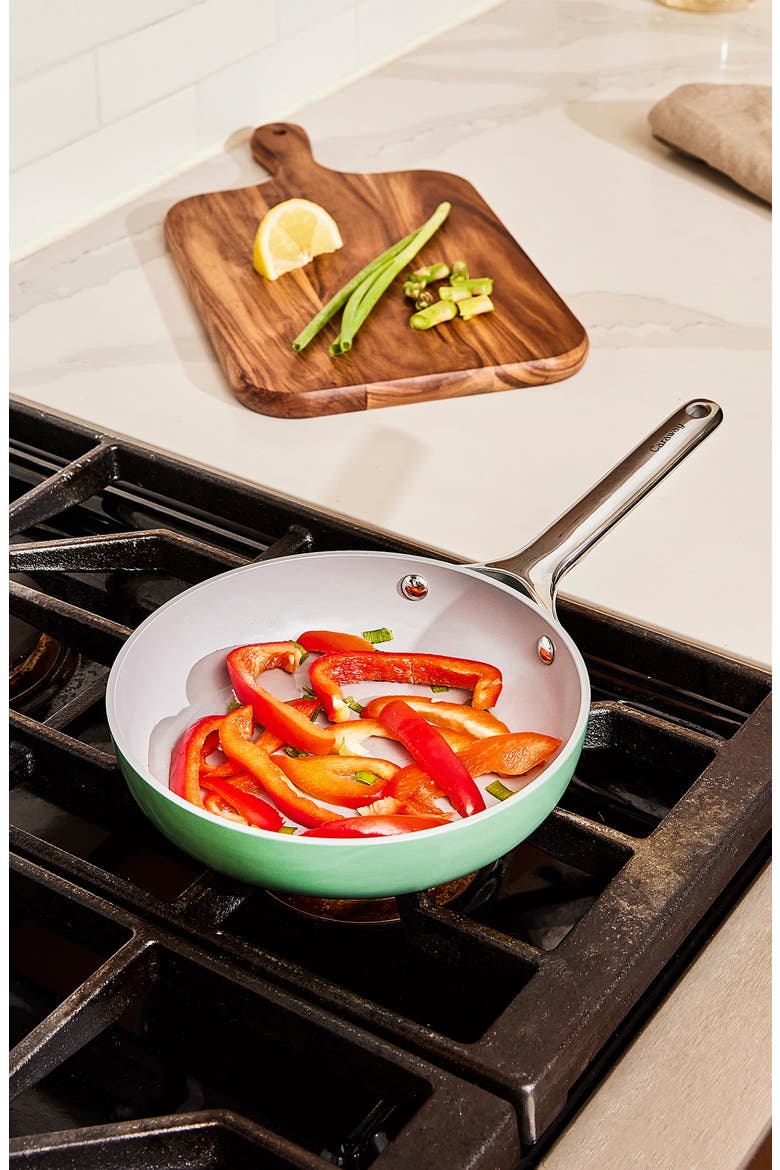8-Inch Ceramic Nonstick Fry Pan, Alternate, color, SAGE