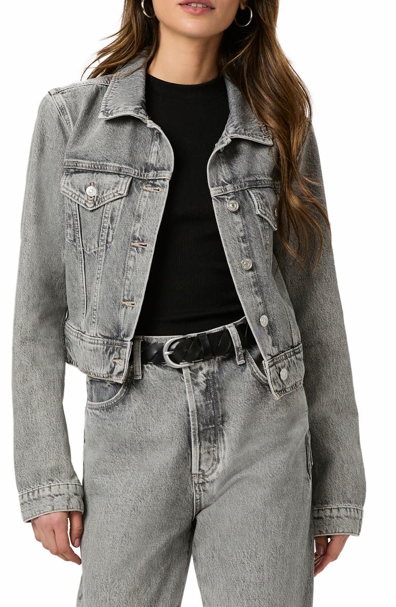 PAIGE Chantal Organic Cotton Denim Jacket, Main, color, Misty Morning