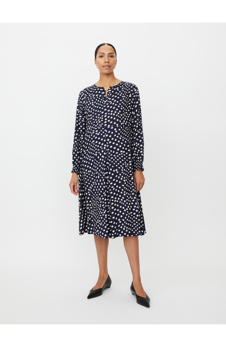 Masai Copenhagen MaNexora Polka Dot Midi Dress, Main, color, Navy Blazer
