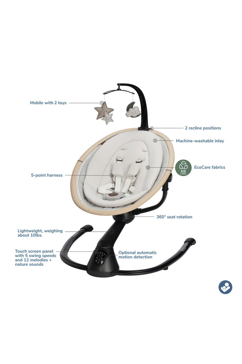 Cassia Baby Swing (Nordstrom Exclusive), Alternate, color, ONYX SAND