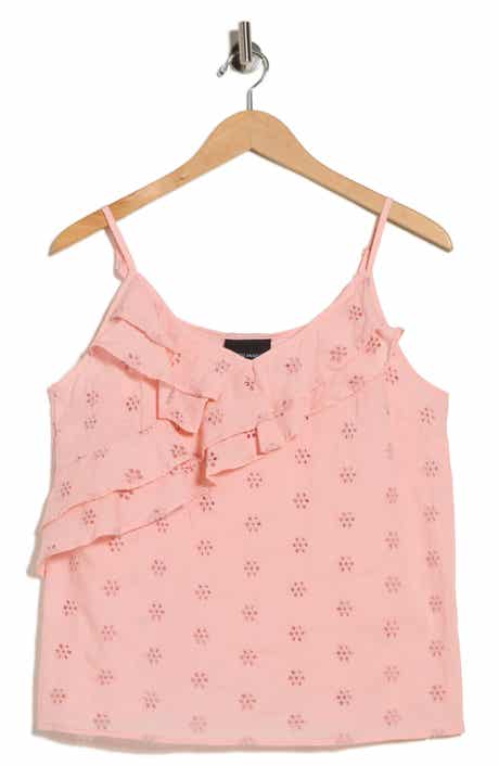 Forgotten Grace Double Ruffle Eyelet Cami