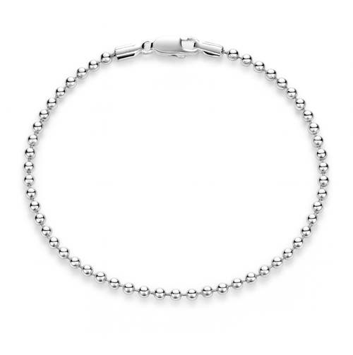 Donatello Gian Sterling Silver Beaded Bracelet In Silver