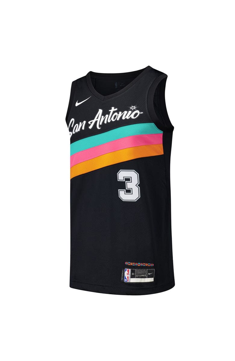 Nike Men's Nike Keldon Johnson Black San Antonio Spurs Swingman Player Jersey - City Edition, Alternate, color,