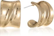 Ettika Sculptural Ribbed Earrings