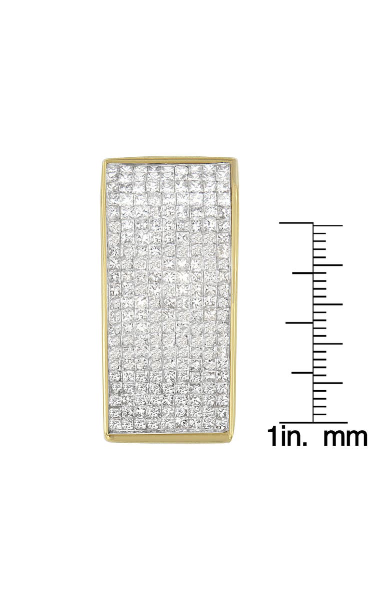 Haus of Brilliance 14K Yellow Gold Princess Cut Diamond Block Pendant Necklace, Alternate, color, Yellow