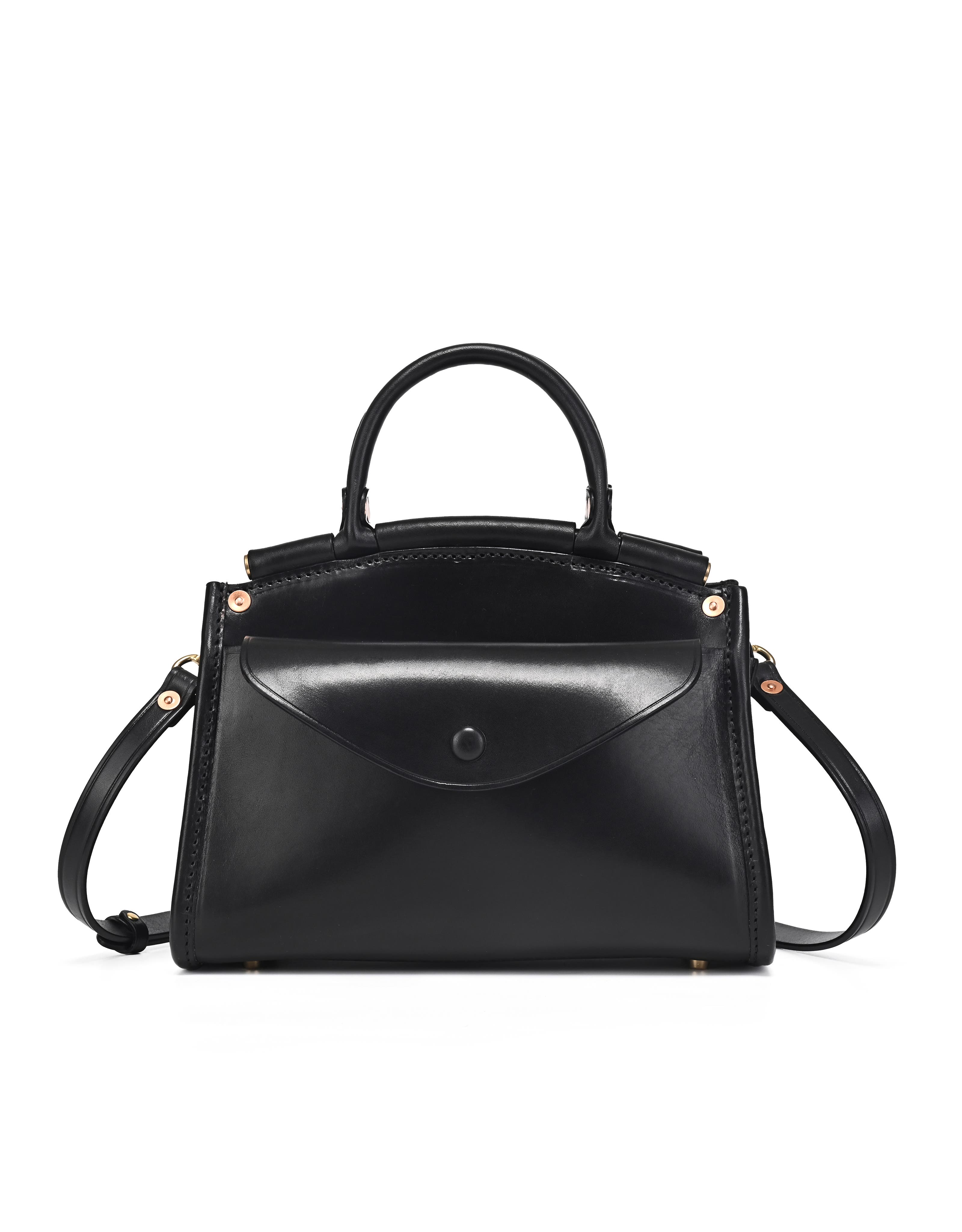 OLD TREND Laurel Genuine Leather Vintage Structured Satchel, Main, color, Black