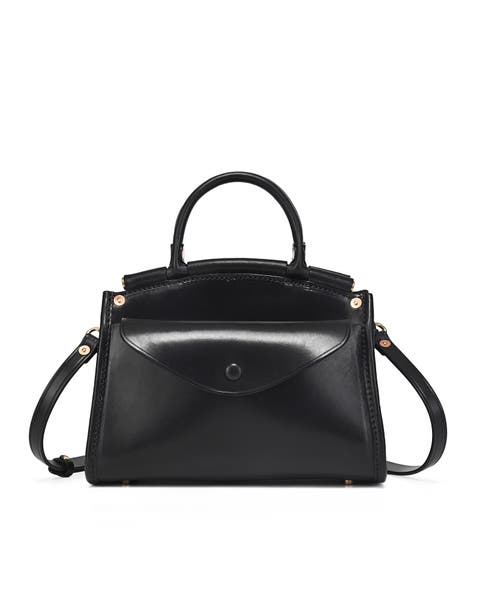 Laurel Genuine Leather Vintage Structured Satchel