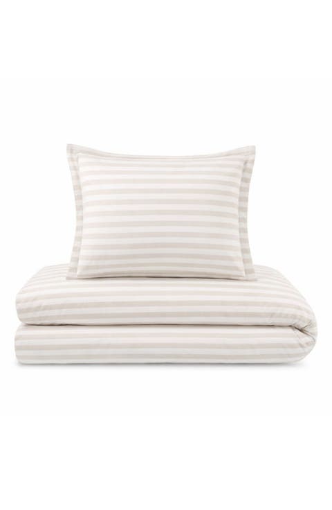 Block Stripe Twin Duvet Cover, Sheet & Shams Set