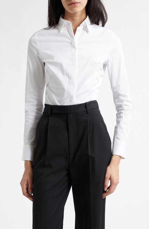 Burbel Fitted Cotton Blend Button-Up Shirt