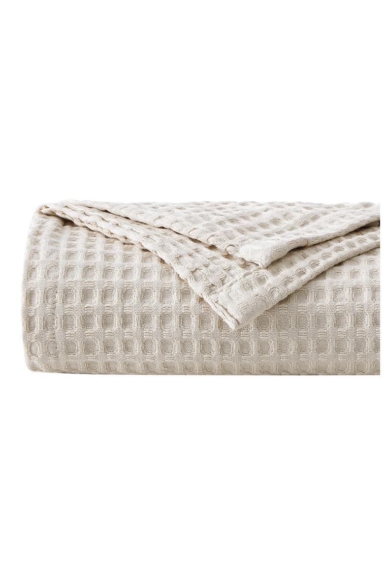 Waffle Cotton Blanket, Alternate, color, TAUPE