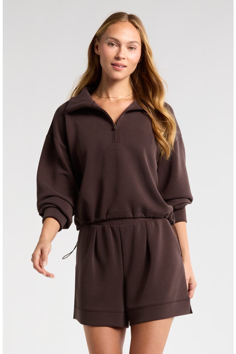 Ultrasoft Knit Half Zip Pullover, Main, color, BROWN MOLE