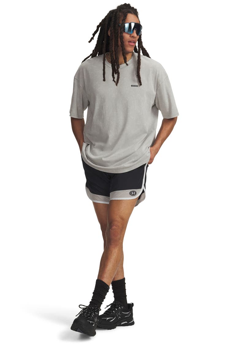 Icon Woven Track Shorts, Alternate, color, BLACK