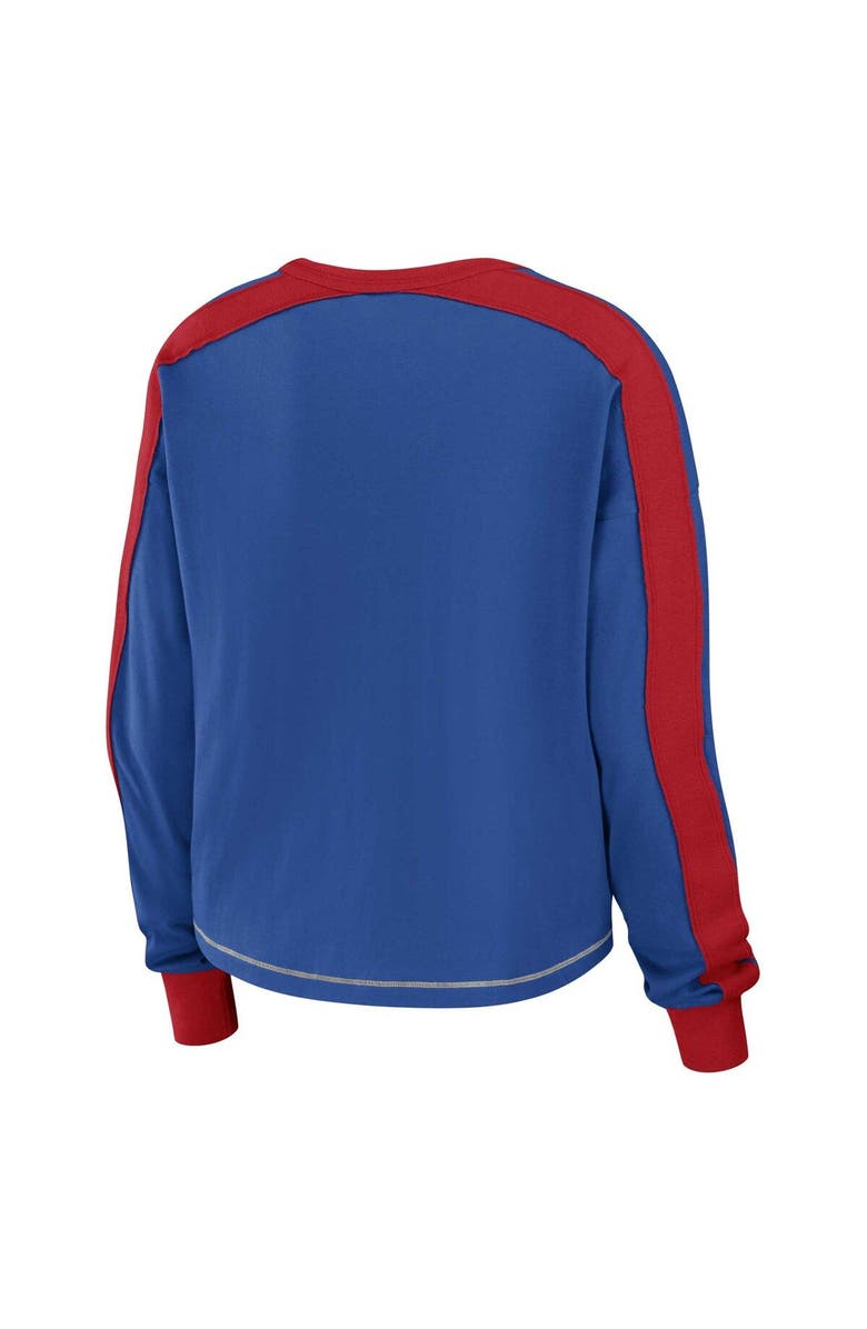 WEAR by Erin Andrews Women's WEAR by Erin Andrews Royal Buffalo Bills Plus Size Colorblock Long Sleeve T-Shirt, Alternate, color, Royal
