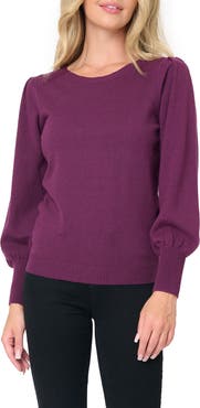 GIBSONLOOK Silver Bells Blouson Sleeve Sweater