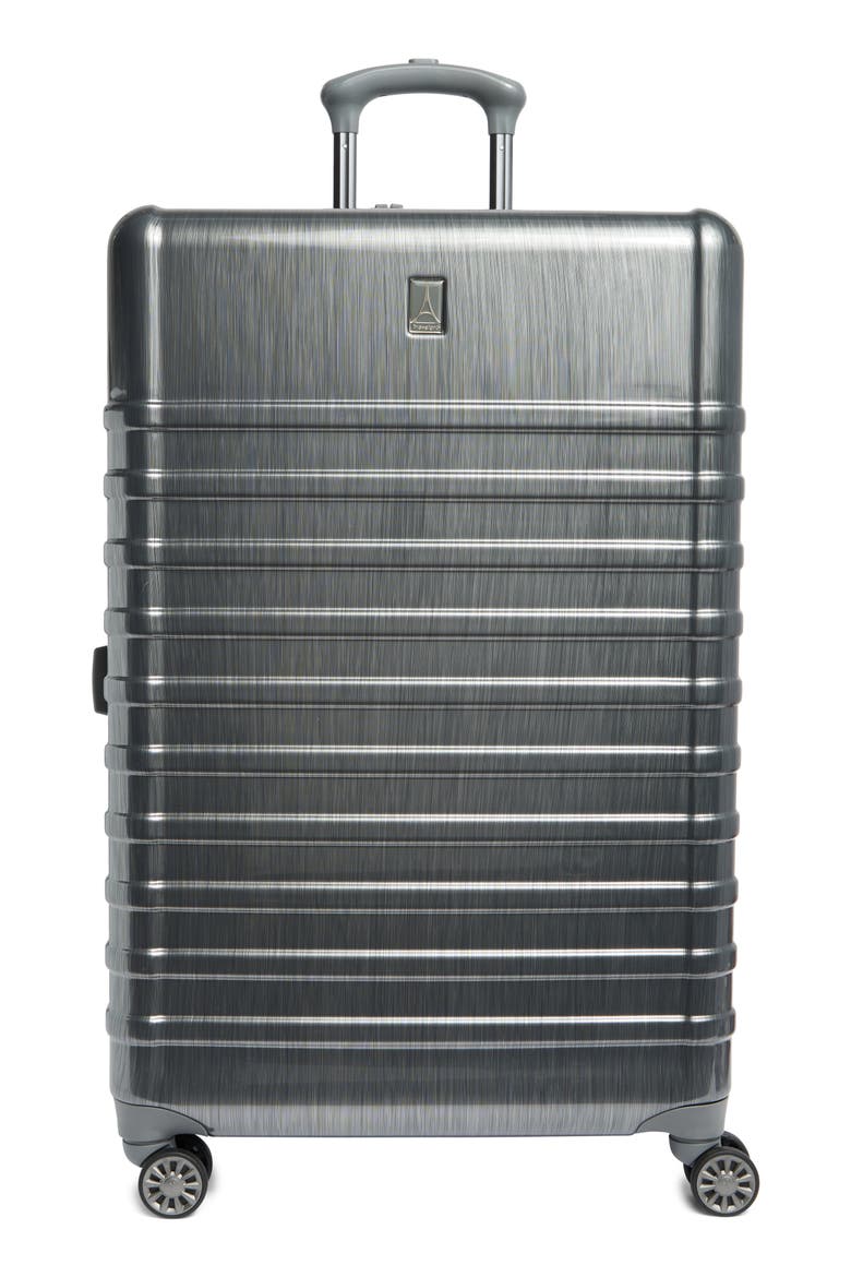 Rollmaster™ Lite 2 28-Inch Expandable Large Checked Hardside Spinner Luggage, Main, color, JET GREY
