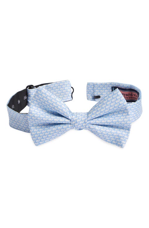 Kids' Micro Whales Silk Pre-Tied Bow Tie (Big Kid)