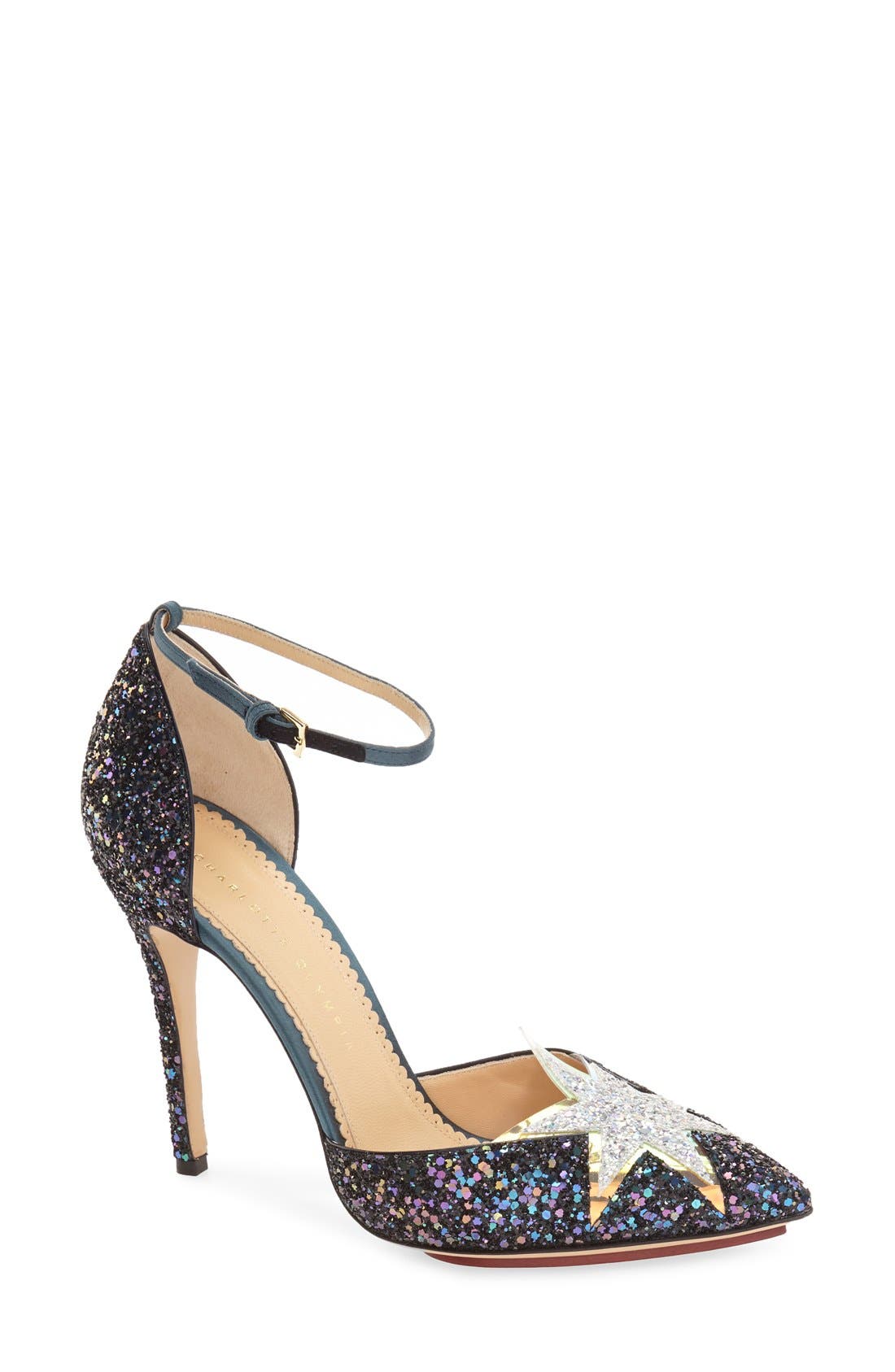 'Twilight Princess' Pump, Main, color, DARK BLUE GLITTER