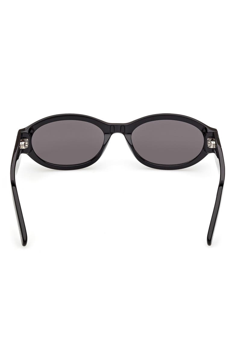 MCM 55mm Oval Sunglasses, Alternate, color, Black / Classical Smoke