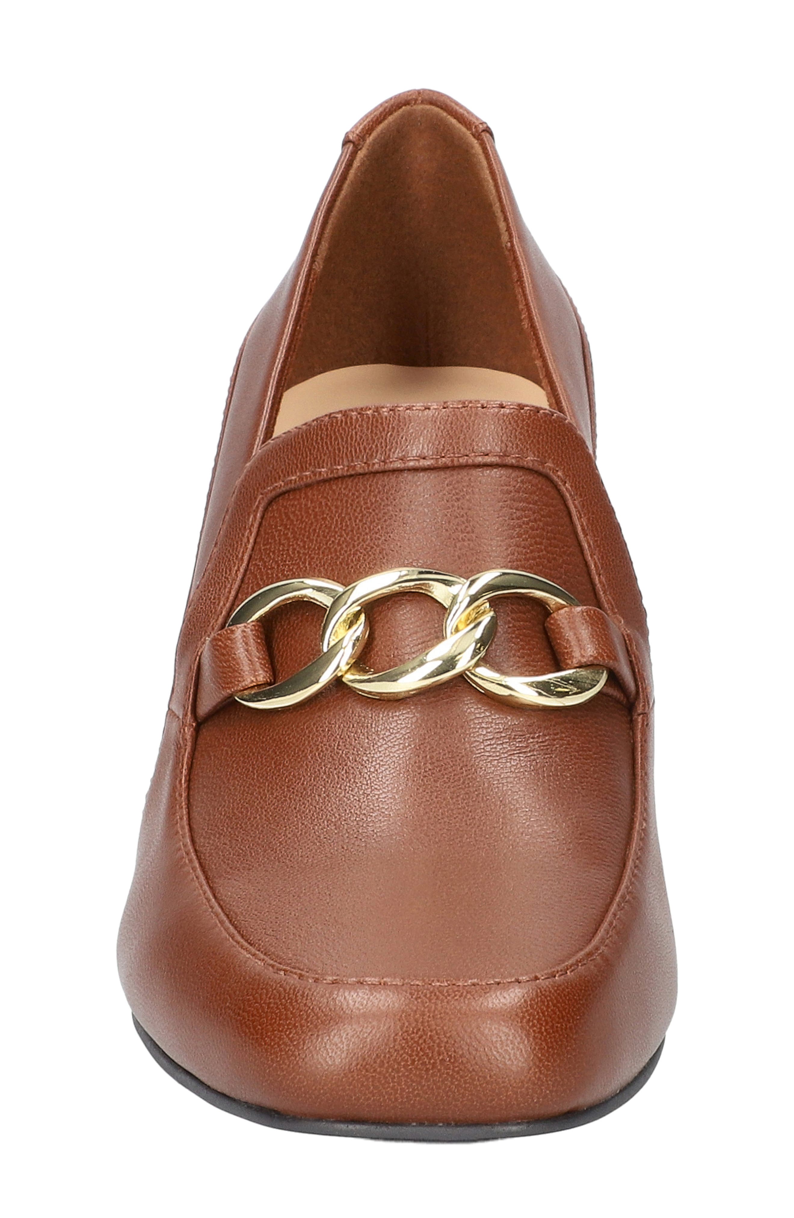 Tam Loafer Pump, Alternate, color, CAMEL LEATHER