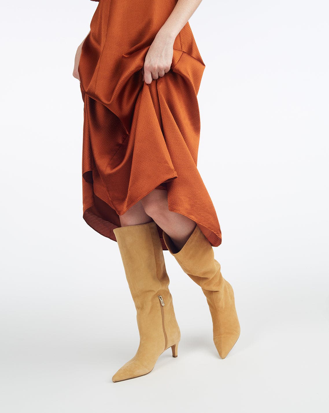 Draper James Selma Boots, Alternate, color, Camel