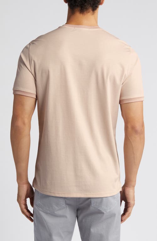 Robert Barakett Forester Tipped Cotton T-shirt In Pink