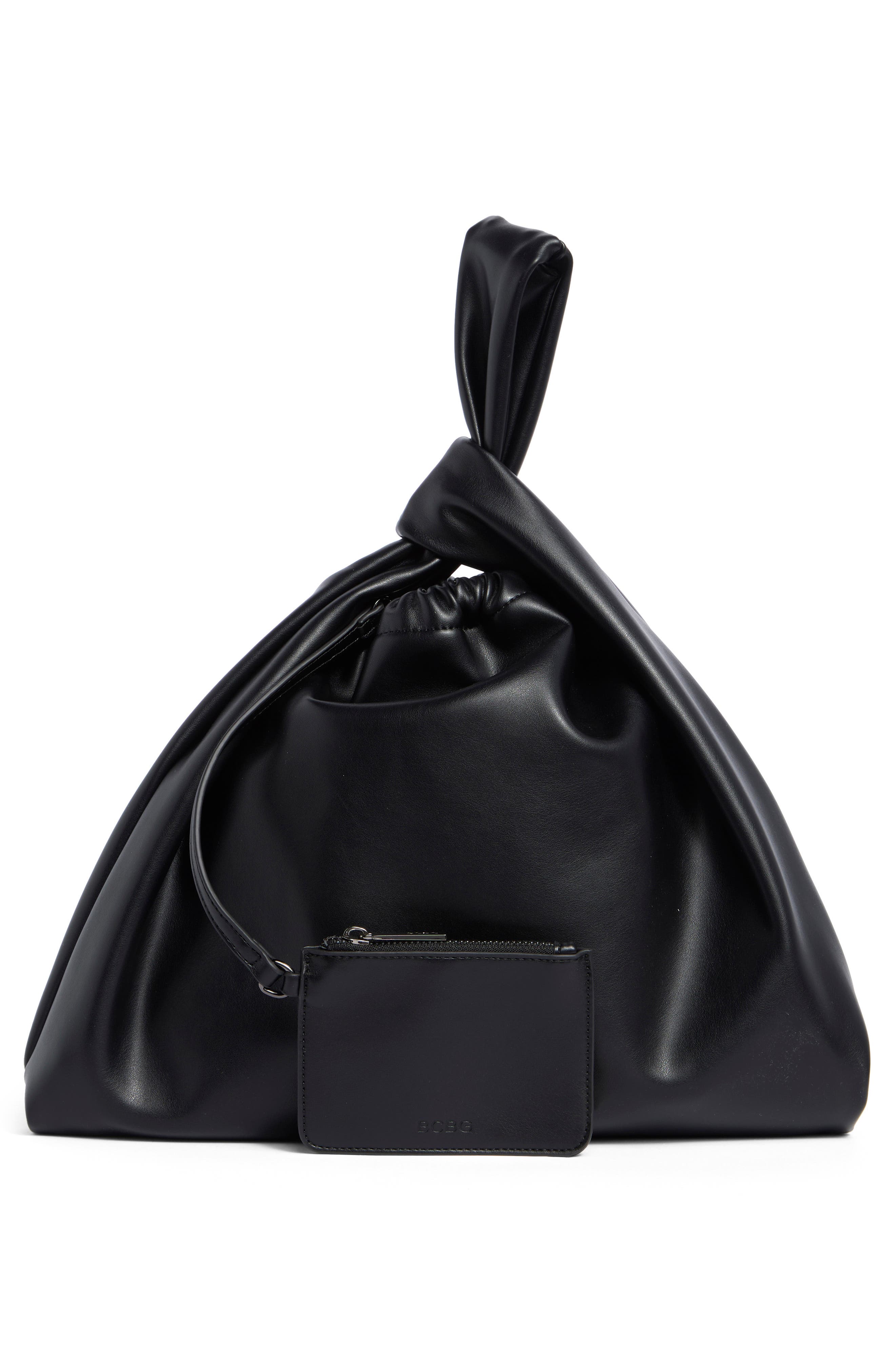 BCBG Corded Drawstring Bag, Alternate, color, Black
