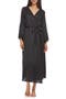 Stella Belted Lace Trim Satin Robe