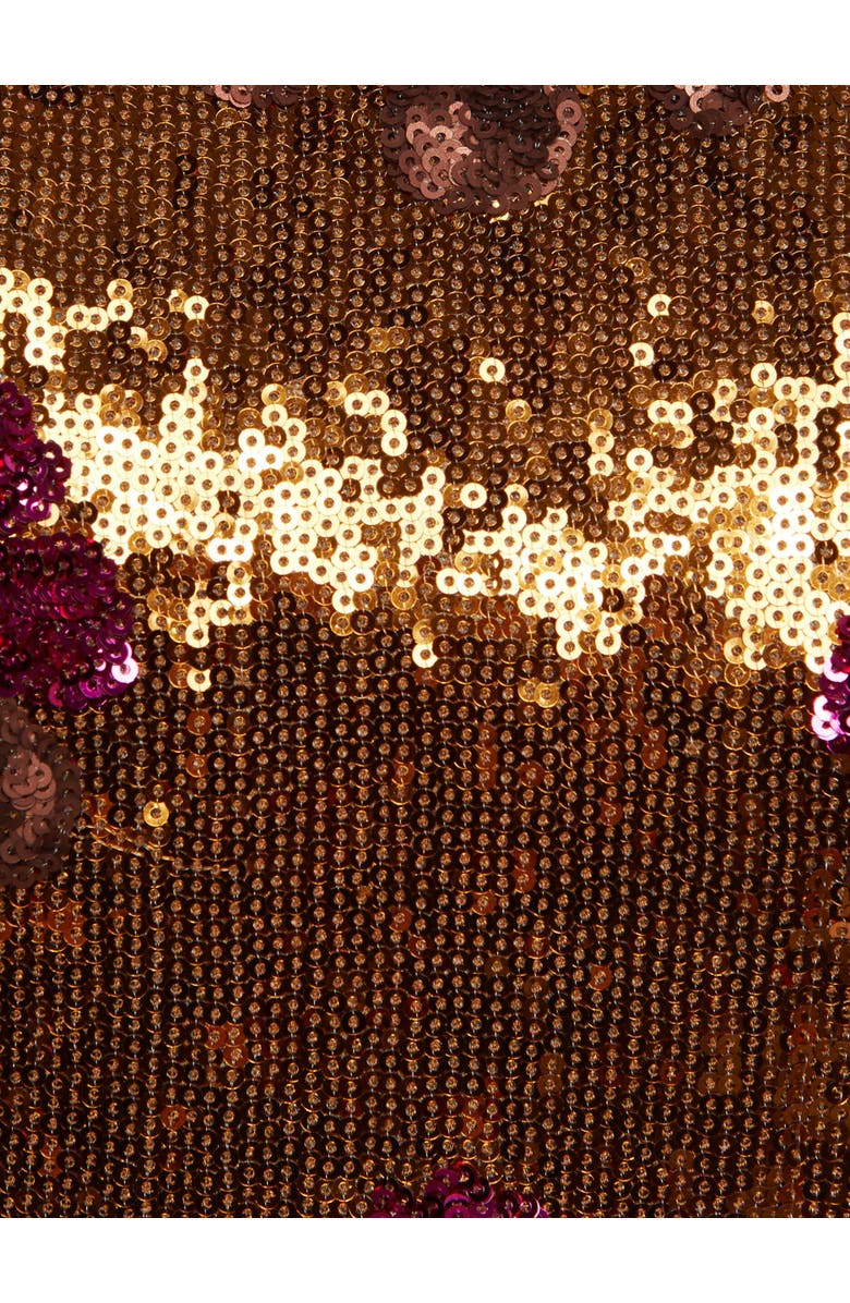 La DoubleJ Holly Crop Top Textured Sequins Rust, Alternate, color, Textured Sequins Rust