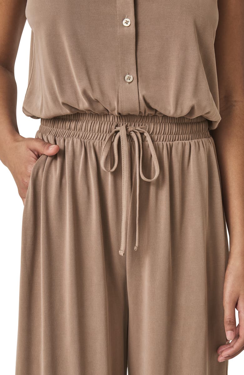 Splendid Giada Sleeveless Sandwash Jumpsuit, Alternate, color, Pine Bark