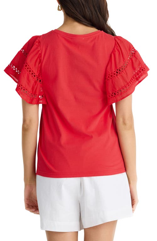 BRAVE + TRUE BRAVE+TRUE CHLOE CUTOUT FLUTTER SLEEVE TOP 