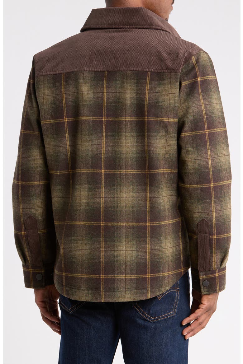 Timberline Hybrid Shirt Jacket, Alternate, color, OLIVE PLAID