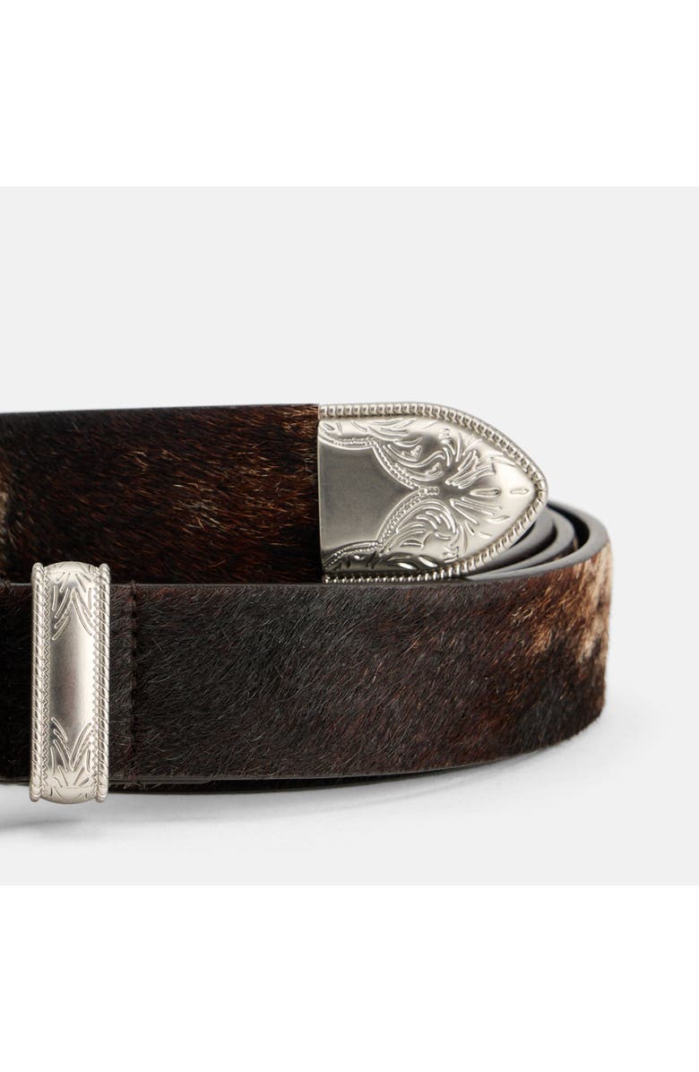 MARC NOLAN Western Hand-Painted Cowhide Leather Belt - Dark Horse, Alternate, color, Black, Beige, Brown
