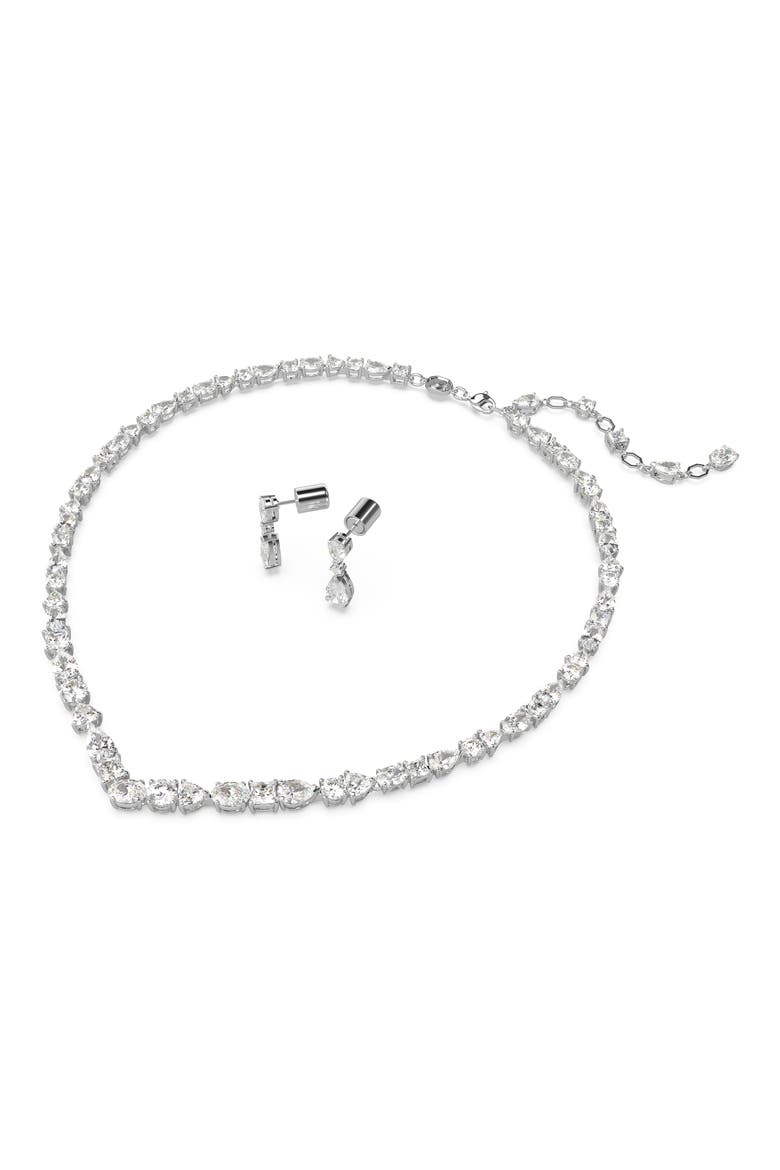 Mesmera Crystal Necklace & Earrings Set, Alternate, color, WHITE