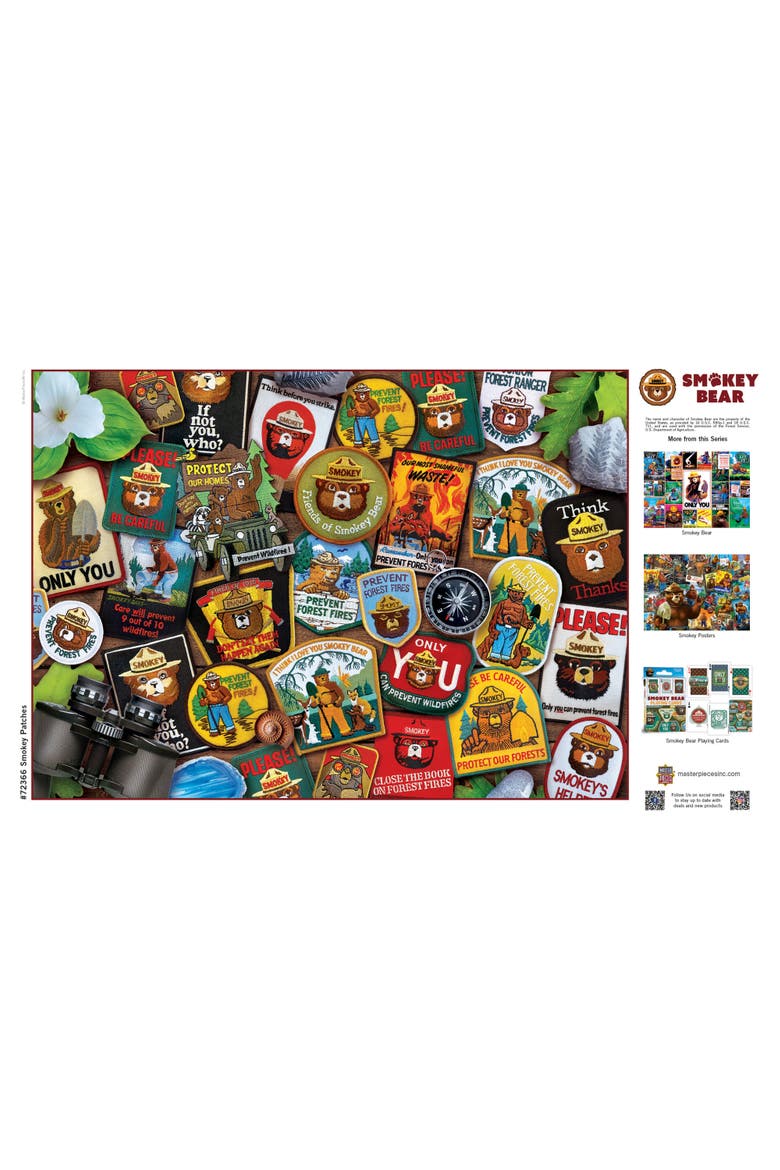 Smokey Bear Patches 1000 Piece Puzzle, Alternate, color, Multicolor