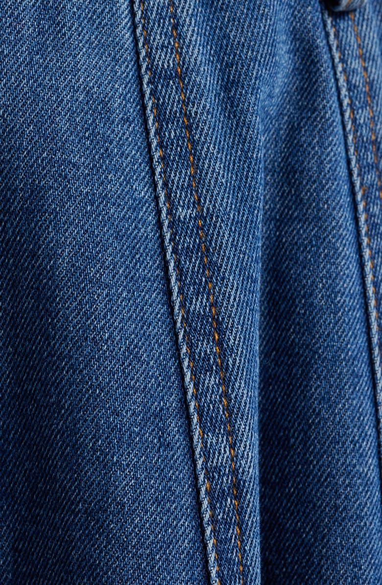 FREEMARKET Cotton Blend Denim Mini Shirtdress, Alternate, color, Medium Denim