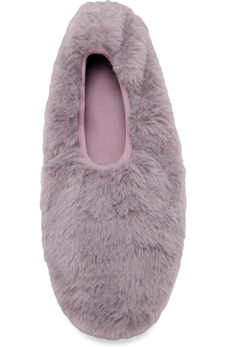 MANGO Faux Fur Slipper, Alternate, color, Purple