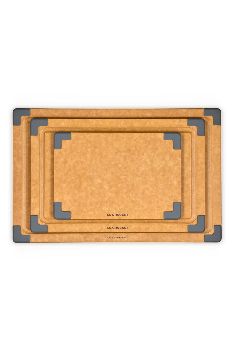 Set of 3 Paper Fiber Cutting Boards, Alternate, color, OYSTER