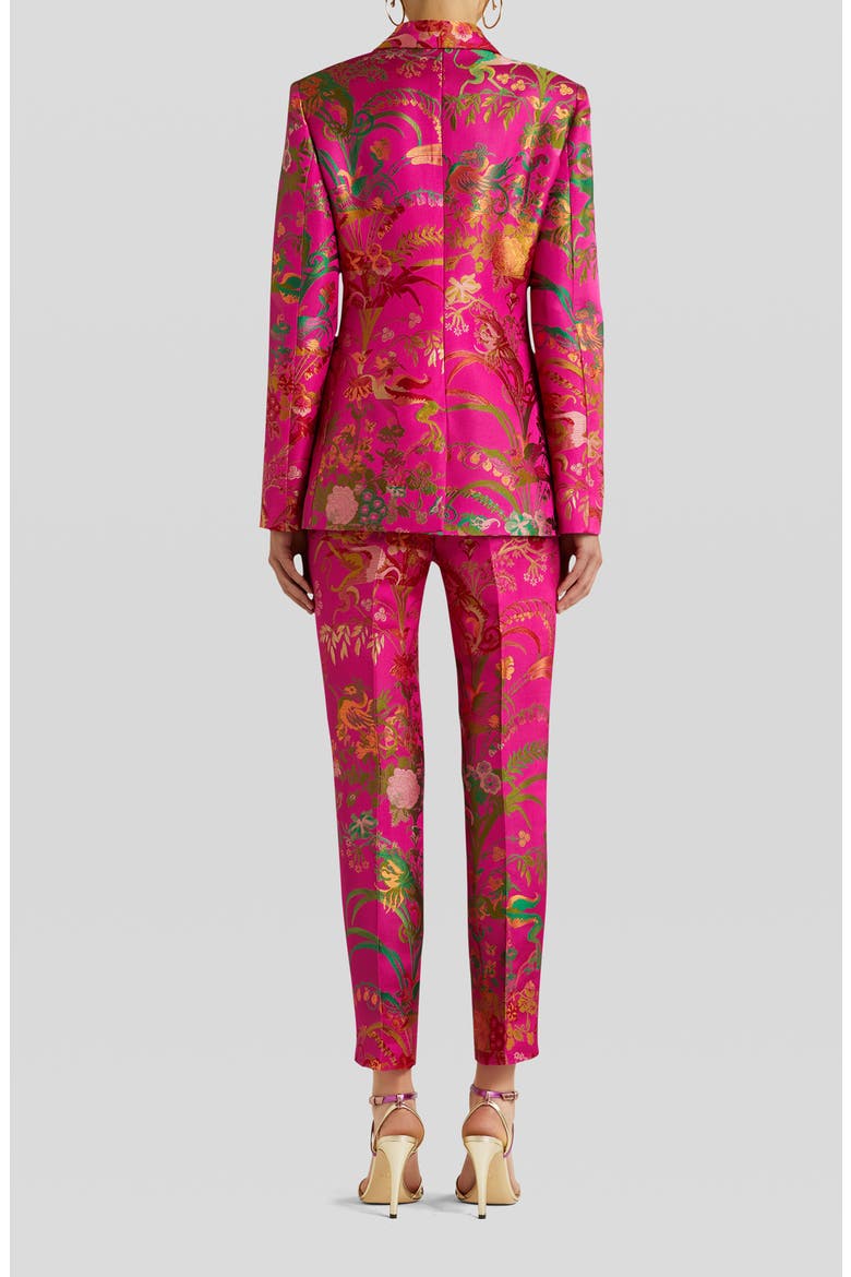 Panarea Floral Brocade Blazer, Alternate, color, ROSA