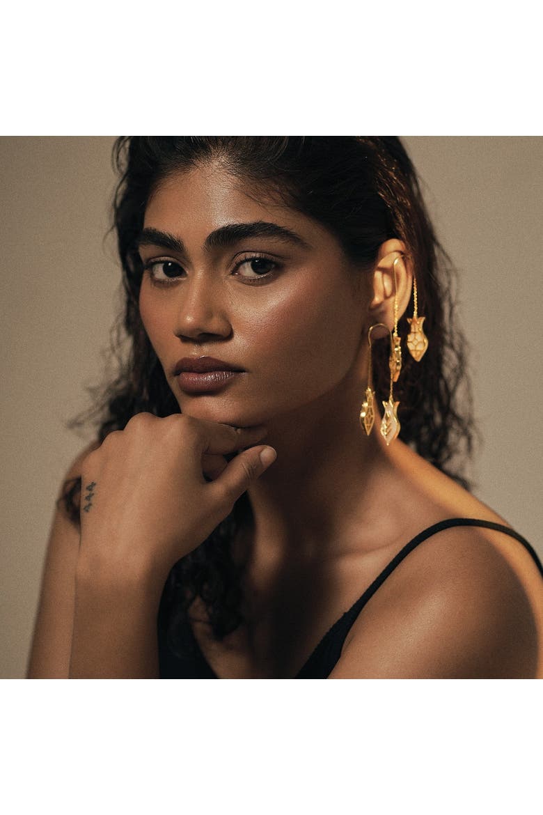 AMPHORA EARRINGS, Alternate, color, Gold Plated