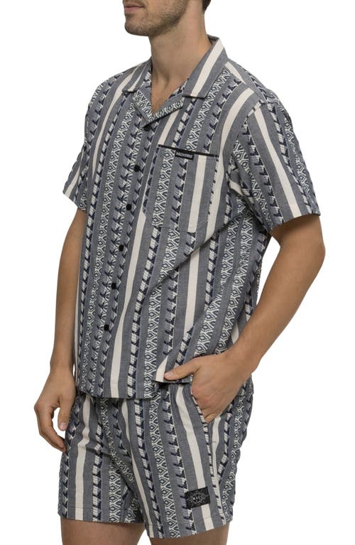 Maui And Sons Maui & Sons Dobby Fin Camp Shirt In Slate