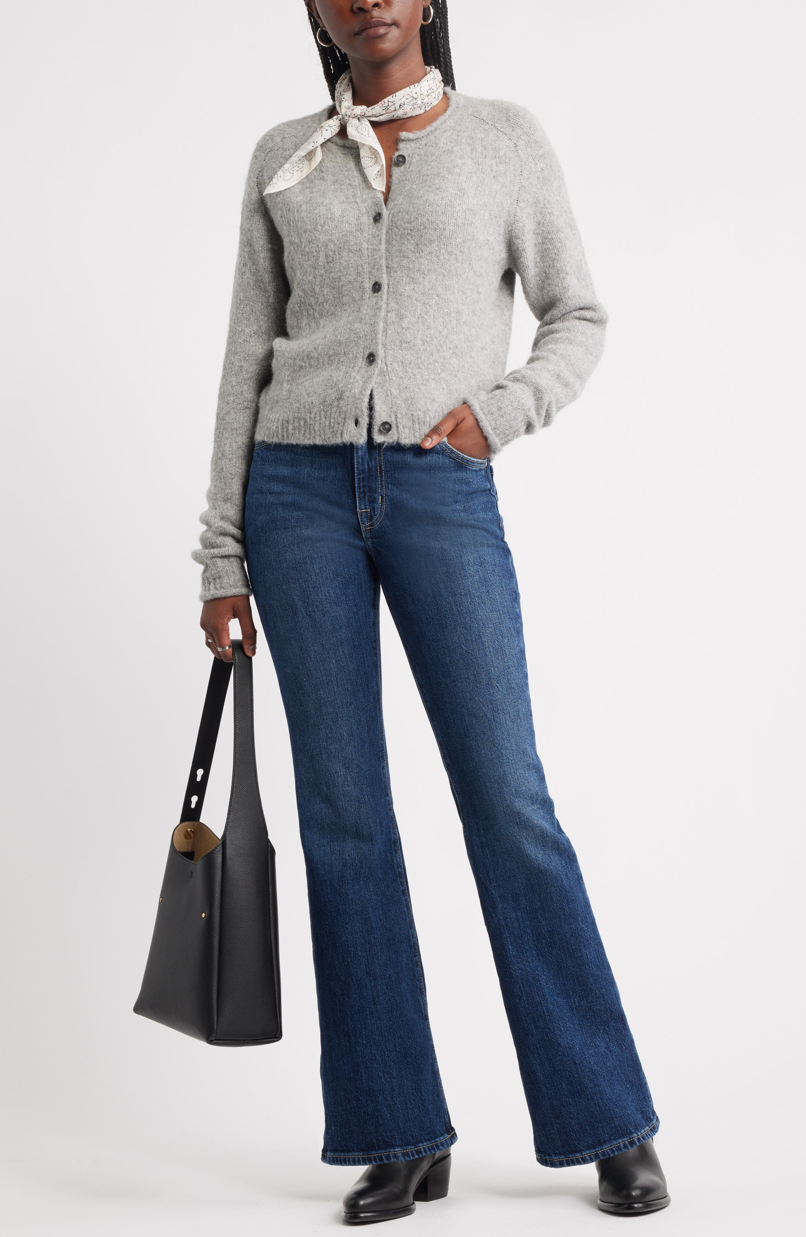 Rolled Crewneck Cardigan - image 4