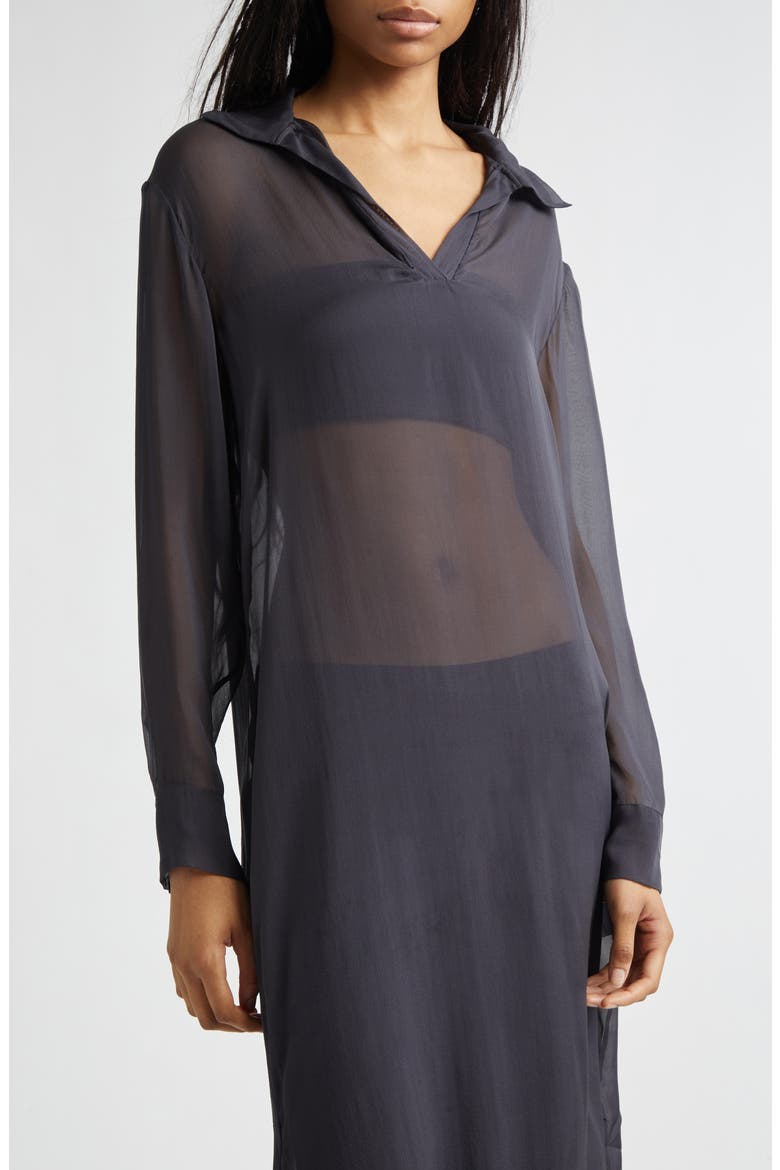 Sabre Silk Tunic Top, Alternate, color, GREY
