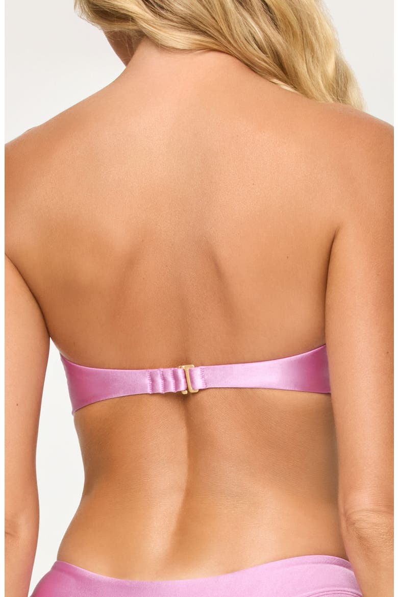 Luminescent Strapless Bikini Top, Alternate, color, MAUVE