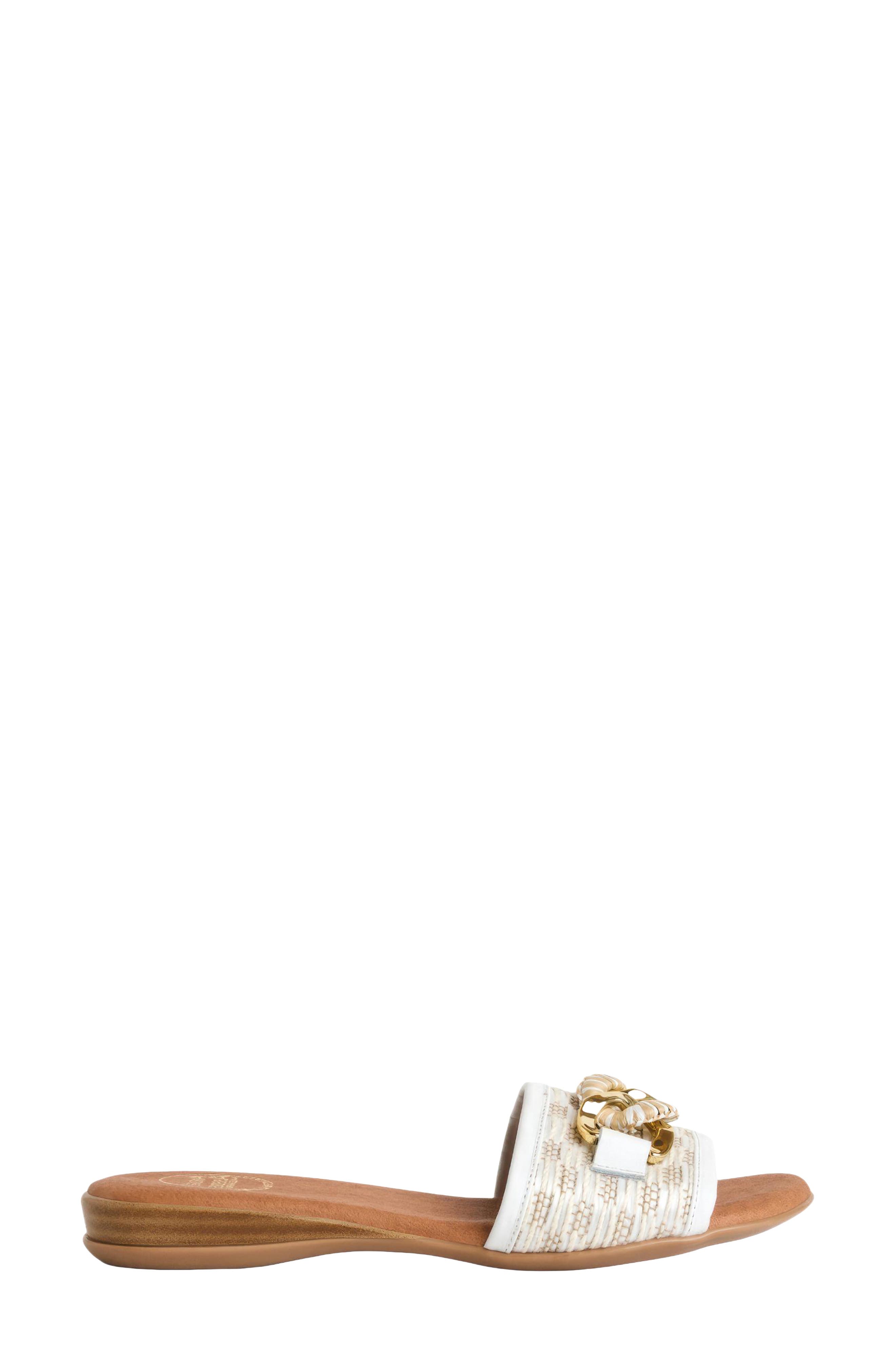 André Assous Nalia Wedge Slide Sandal, Alternate, color, White