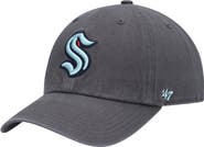 '47 Men's '47 Charcoal Seattle Kraken Clean Up Adjustable Hat