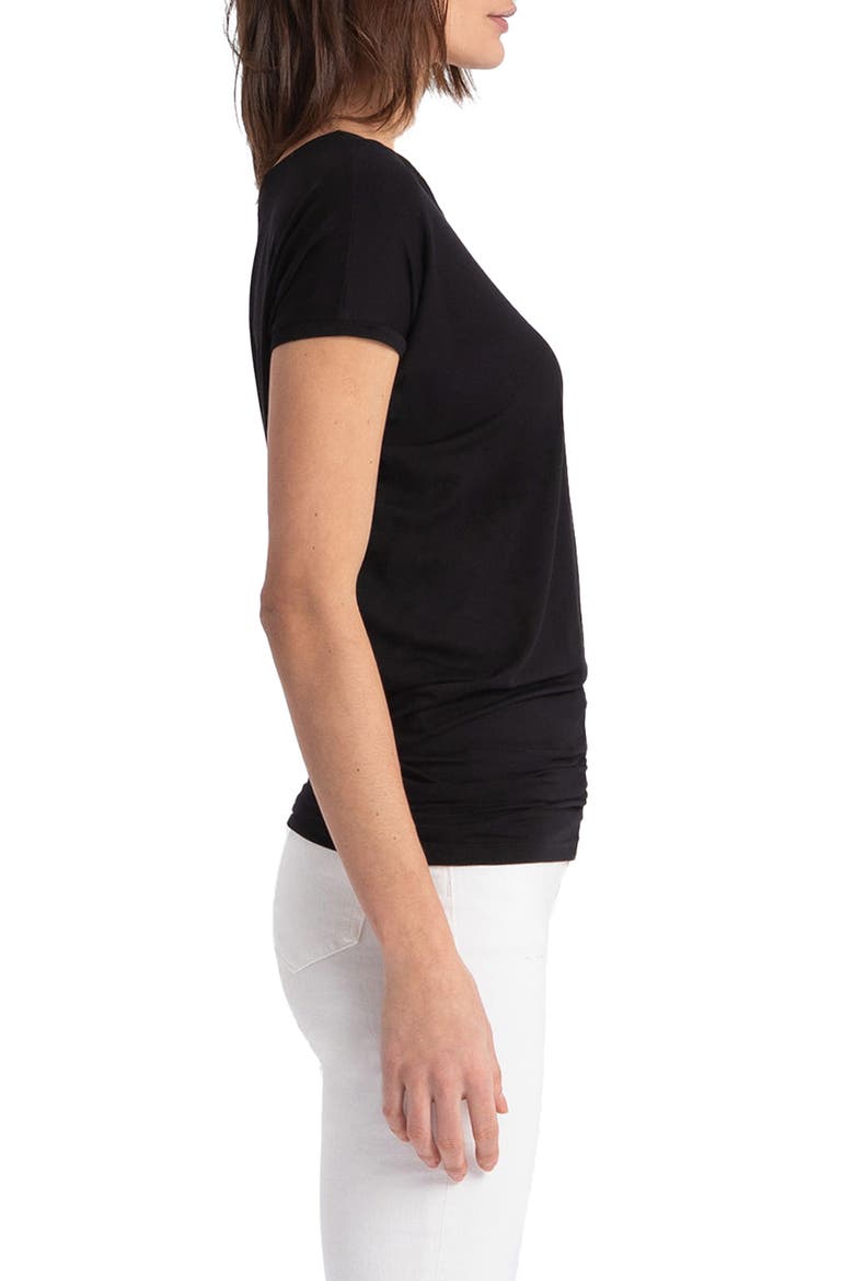Elena One-Shoulder Jersey Top, Alternate, color, BLACK
