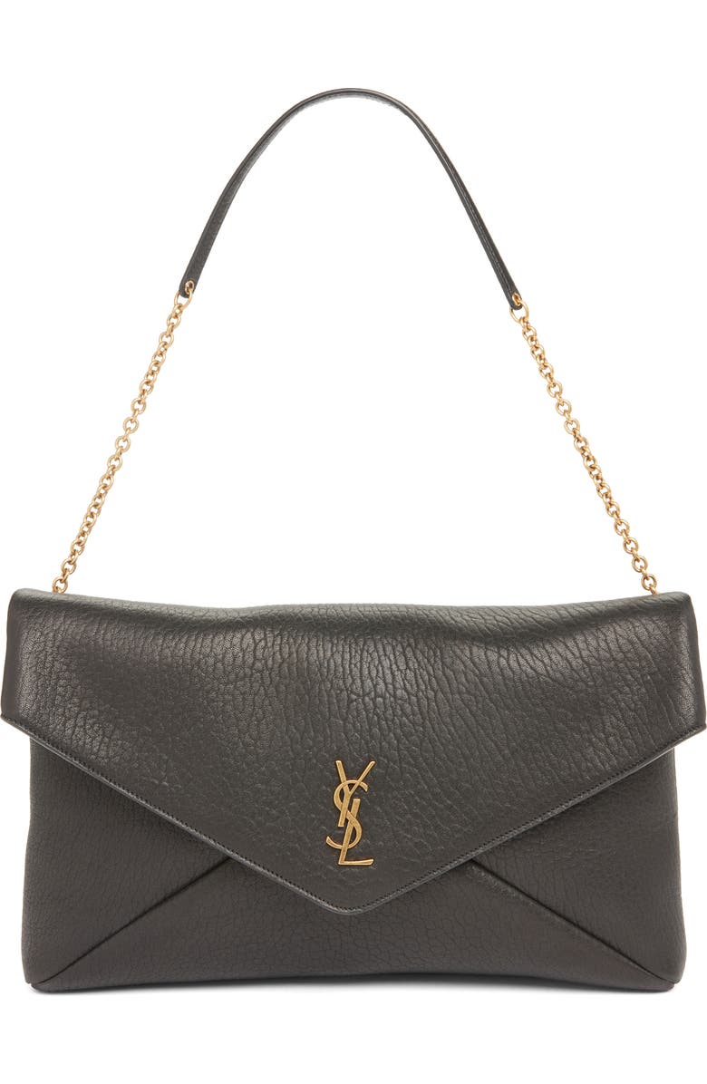 Saint Laurent CASSANDRE CHAIN POUCH, Main, color, Noir