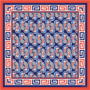 SILKSILKY Printed Square Silk Scarf
