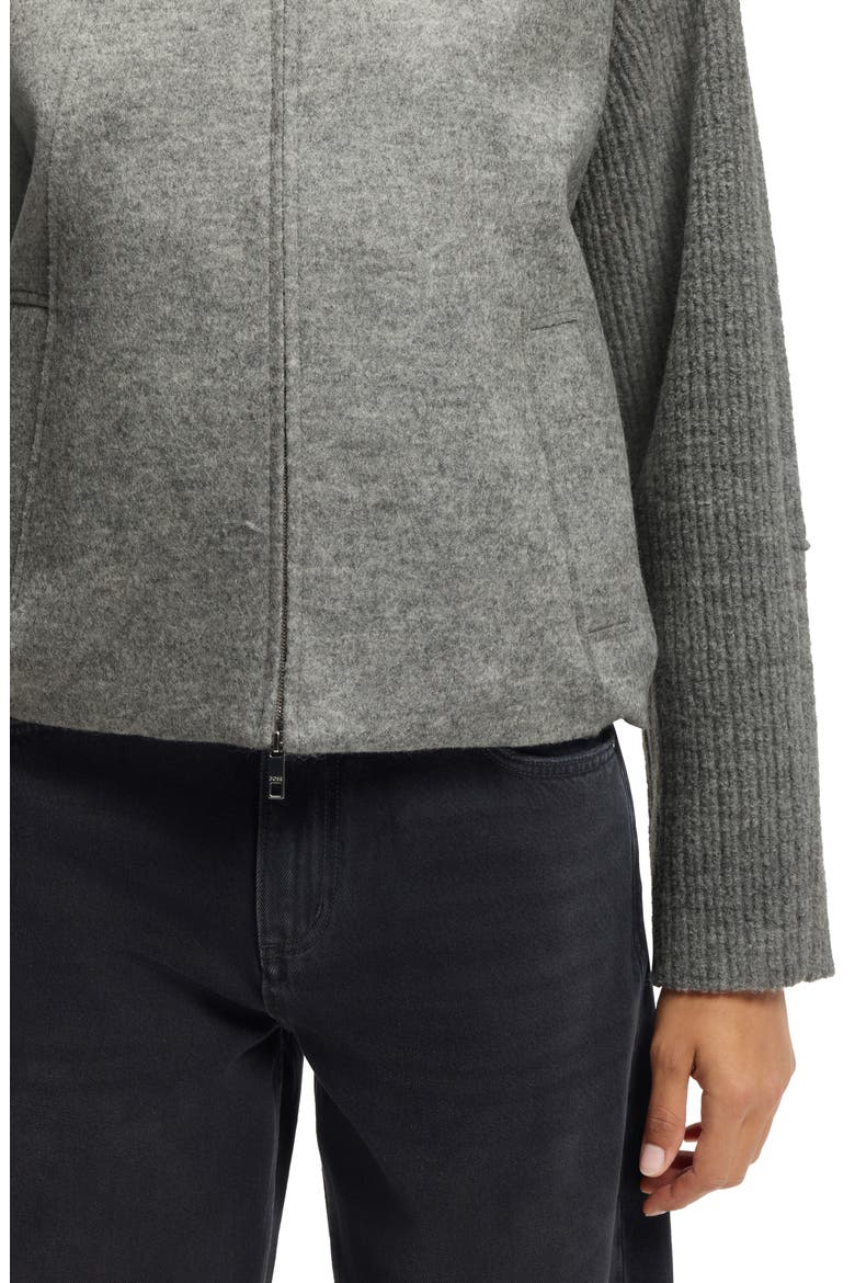 Jundalini Crop Wool Jacket, Alternate, color, CONCRETE GREY MELANGE